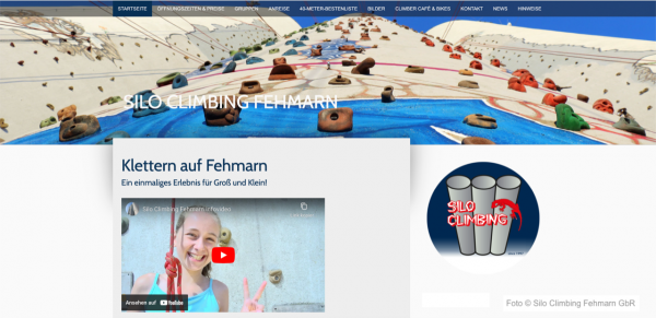 Webseite Silo Climbing Fehmarn